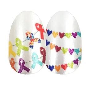 Color Street UnstoppABLE Rainbow Hearts Stripes Awareness Ribbons Nail Polish